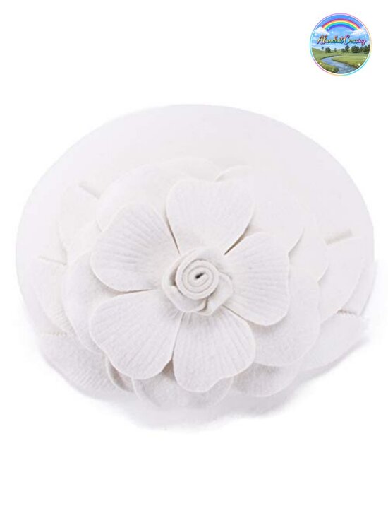 100% Wool Felt Fascinator Pillbox Hat with Hair Clips and Elastic Rope, Vintage main image 6
